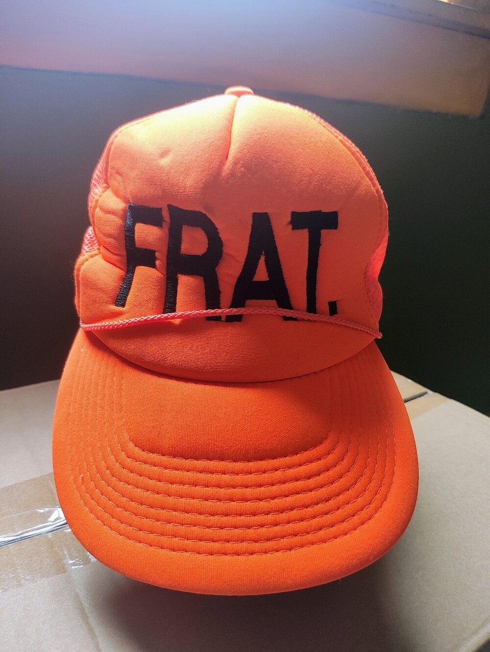 Orange FRAT Trucker Hat